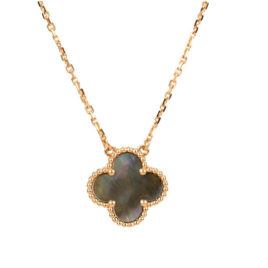 [Jewelicorn]CLOVER 15MM  GRAY MOTHER OF PEARL NECKLACE