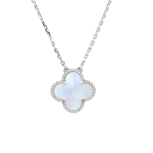 [Jewelicorn]CLOVER  15MM WHITE MOTHER-OF-PEARL SILVER