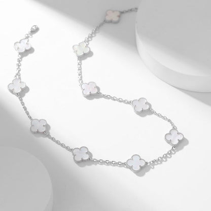 [Jewelicorn]CLOVER 10 MOTIFS WHITE MOTHER OF PEARL NECKLACE