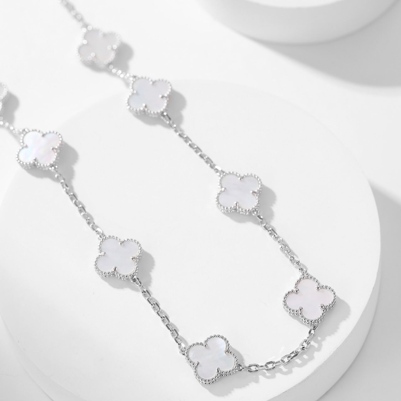 [Jewelicorn]CLOVER 10 MOTIFS WHITE MOTHER OF PEARL NECKLACE