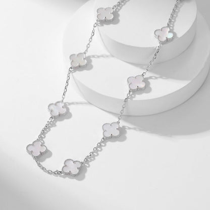 [Jewelicorn]CLOVER 10 MOTIFS WHITE MOTHER OF PEARL NECKLACE