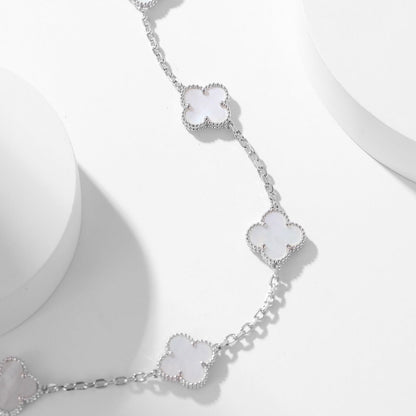 [Jewelicorn]CLOVER 10 MOTIFS WHITE MOTHER OF PEARL NECKLACE