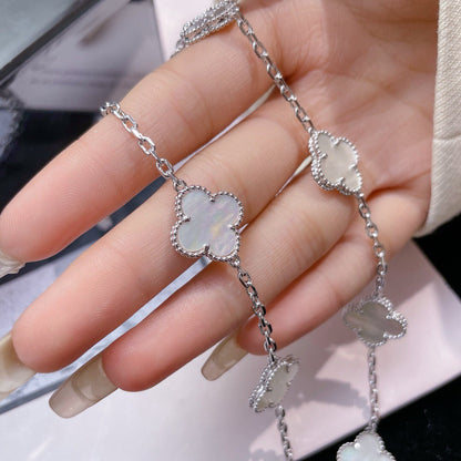 [Jewelicorn]CLOVER 10 MOTIFS WHITE MOTHER OF PEARL NECKLACE