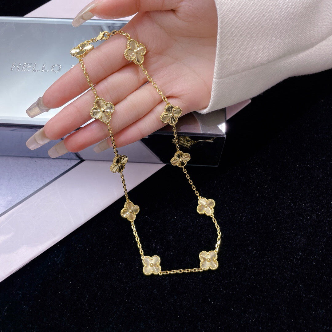 [Jewelicorn]CLOVER 10 MOTIFS LASER NECKLACE