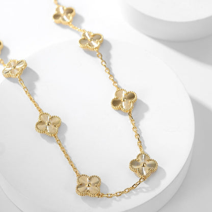 [Jewelicorn]CLOVER 10 MOTIFS LASER NECKLACE
