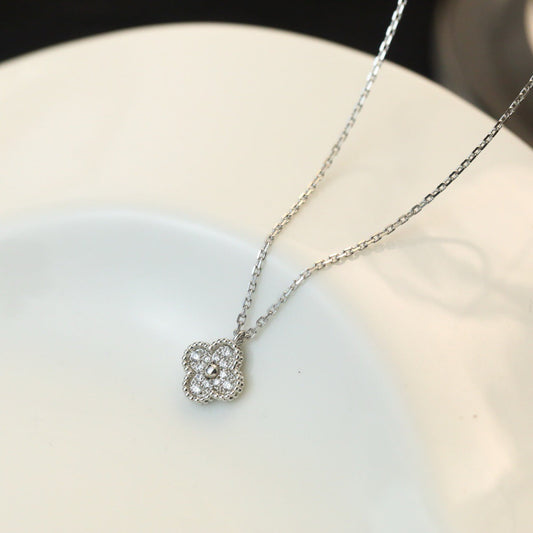 [Jewelicorn]CLOVER MINI 9.5MM PENDANT DIAMOND NECKLACE