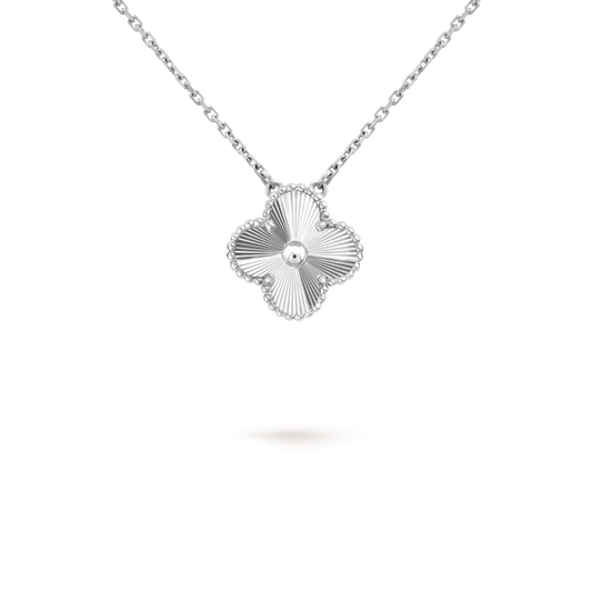 [Jewelicorn]CLOVER 15MM LASER NECKLACE SILVER