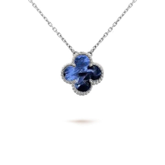 [Jewelicorn]CLOVER 15MM PIETERSITE NECKLACE SILVER