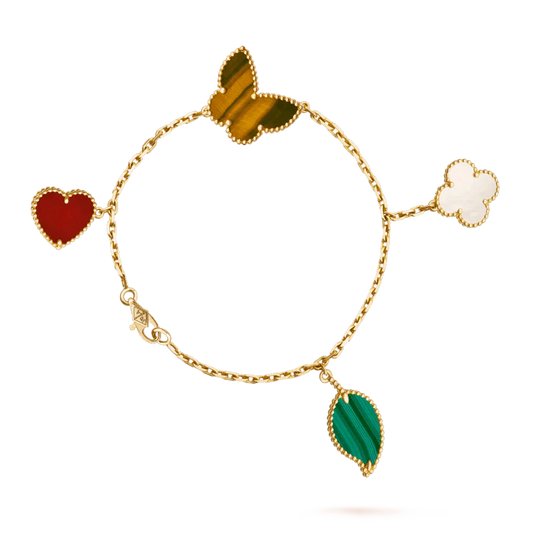 [Jewelicorn]LUCKY SPRING 5 MOTIF GOLD BRACELET