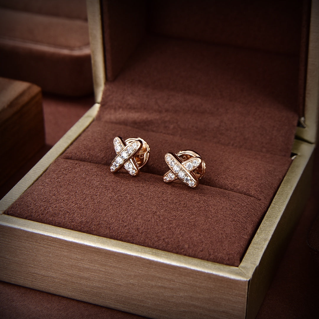 [Jewelicorn]JEUX DE GOLD DIAMOND EARRINGS