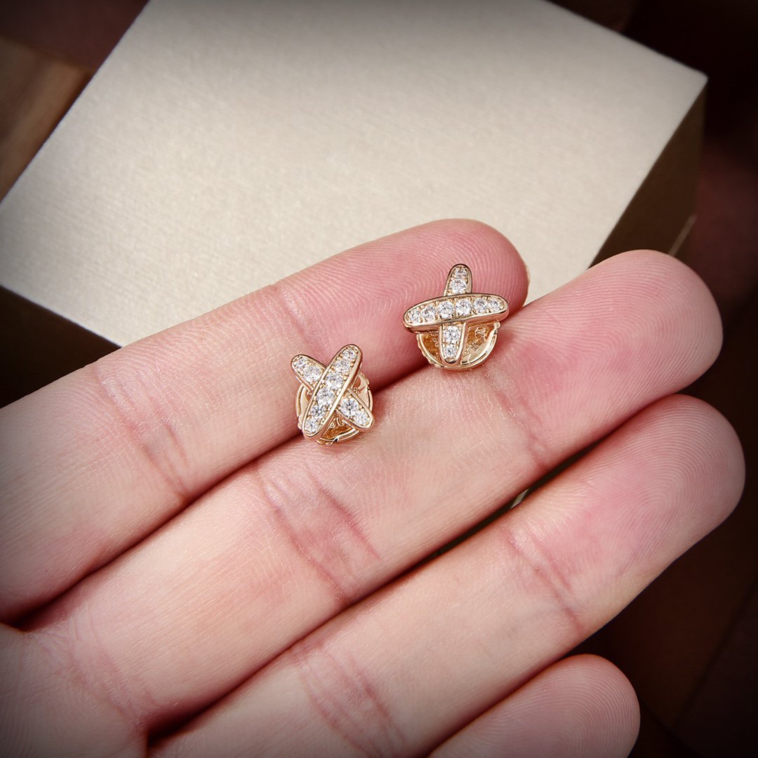 [Jewelicorn]JEUX DE GOLD DIAMOND EARRINGS