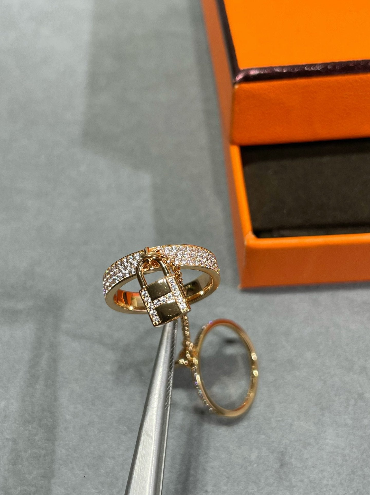 [Jewelicorn]HM KELLY CLOCHETTE DOUBLE RING IN  WITH DIAMONDS