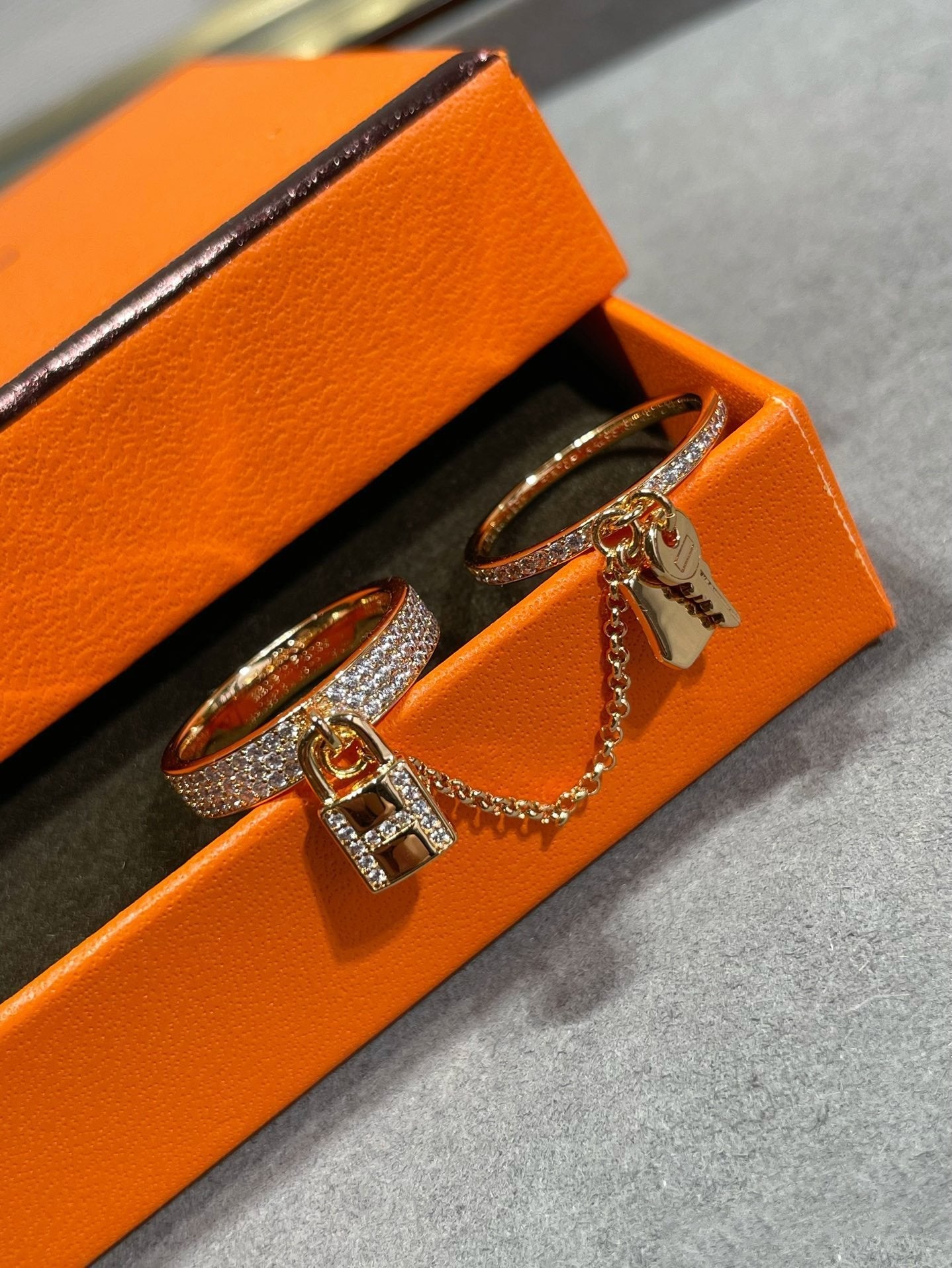 [Jewelicorn]HM KELLY CLOCHETTE DOUBLE RING IN  WITH DIAMONDS