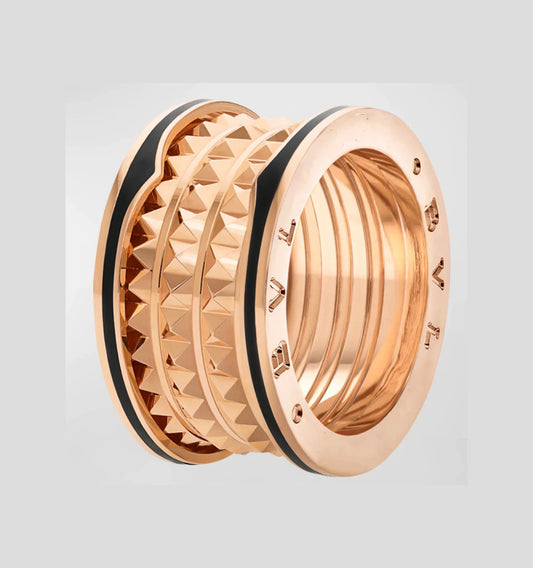 [Jewelicorn]ZERO 1 ROCK BLACK CERAMIC PINK GOLD LARGE MODEL