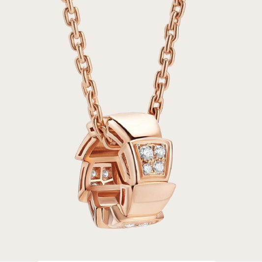 [Jewelicorn]SERPENTI PEDANT DIAMOND PINK GOLD NECKLACE