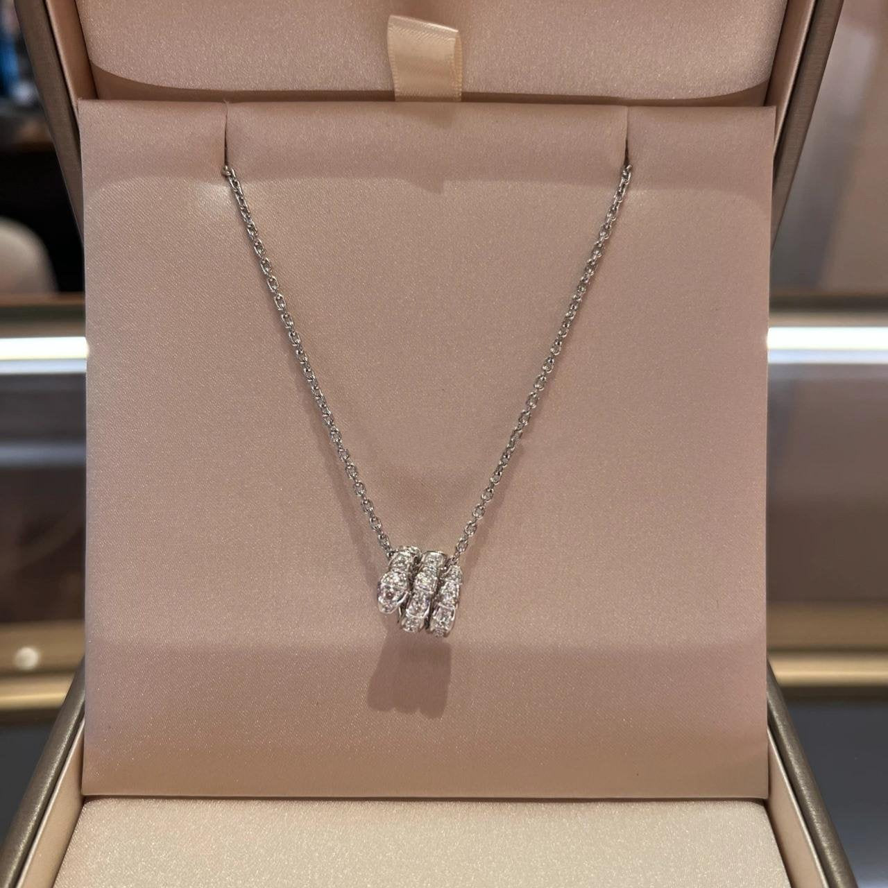 [Jewelicorn]SERPENTI  NECKLACE DOUBLE RING DIAMOND