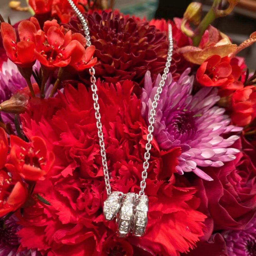 [Jewelicorn]SERPENTI  NECKLACE DOUBLE RING DIAMOND