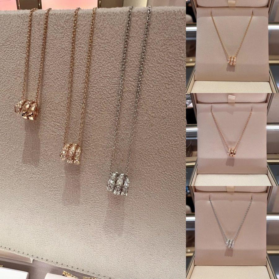[Jewelicorn]SERPENTI  NECKLACE DOUBLE RING DIAMOND