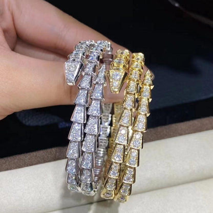 [Jewelicorn]SERPENTI BRACELET GOLD DIAMOND DOUBLE ROW
