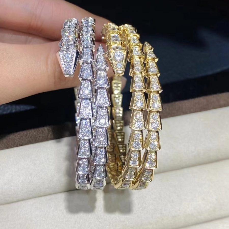 [Jewelicorn]SERPENTI BRACELET GOLD DIAMOND DOUBLE ROW