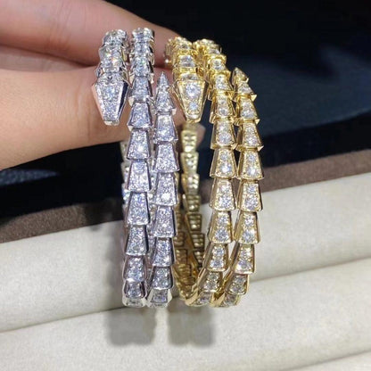 [Jewelicorn]SERPENTI BRACELET GOLD DIAMOND DOUBLE ROW