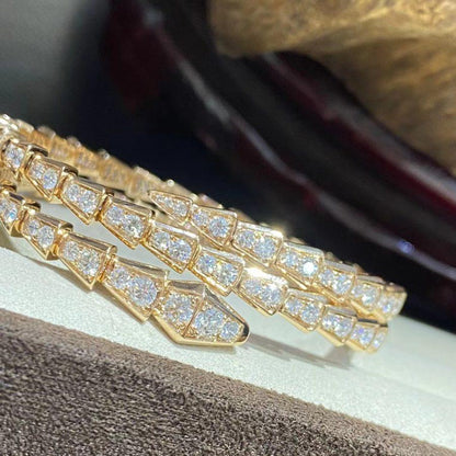 [Jewelicorn]SERPENTI BRACELET GOLD DIAMOND DOUBLE ROW
