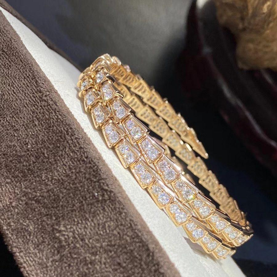[Jewelicorn]SERPENTI BRACELET GOLD DIAMOND DOUBLE ROW