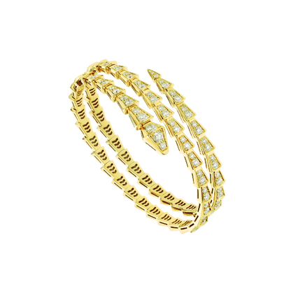 [Jewelicorn]SERPENTI BRACELET GOLD DIAMOND DOUBLE ROW