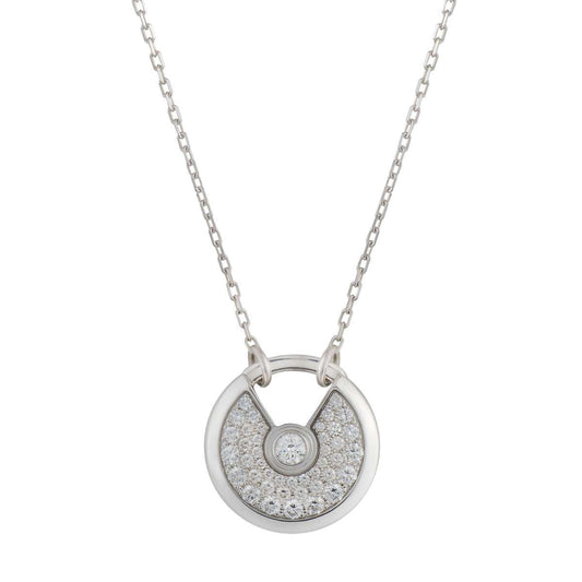 [Jewelicorn]AMULETTE SILVER FULL DIAMOND NECKLACE