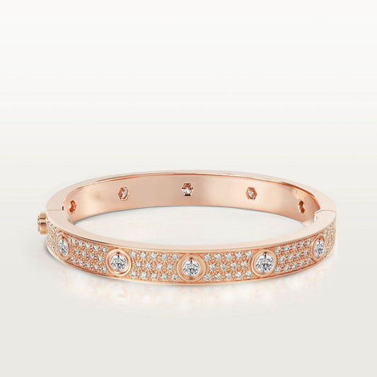 [Jewelicorn]LOVE BRACELET 6.1MM DIAMOND-PAVED 10 BIG DIAMONDS