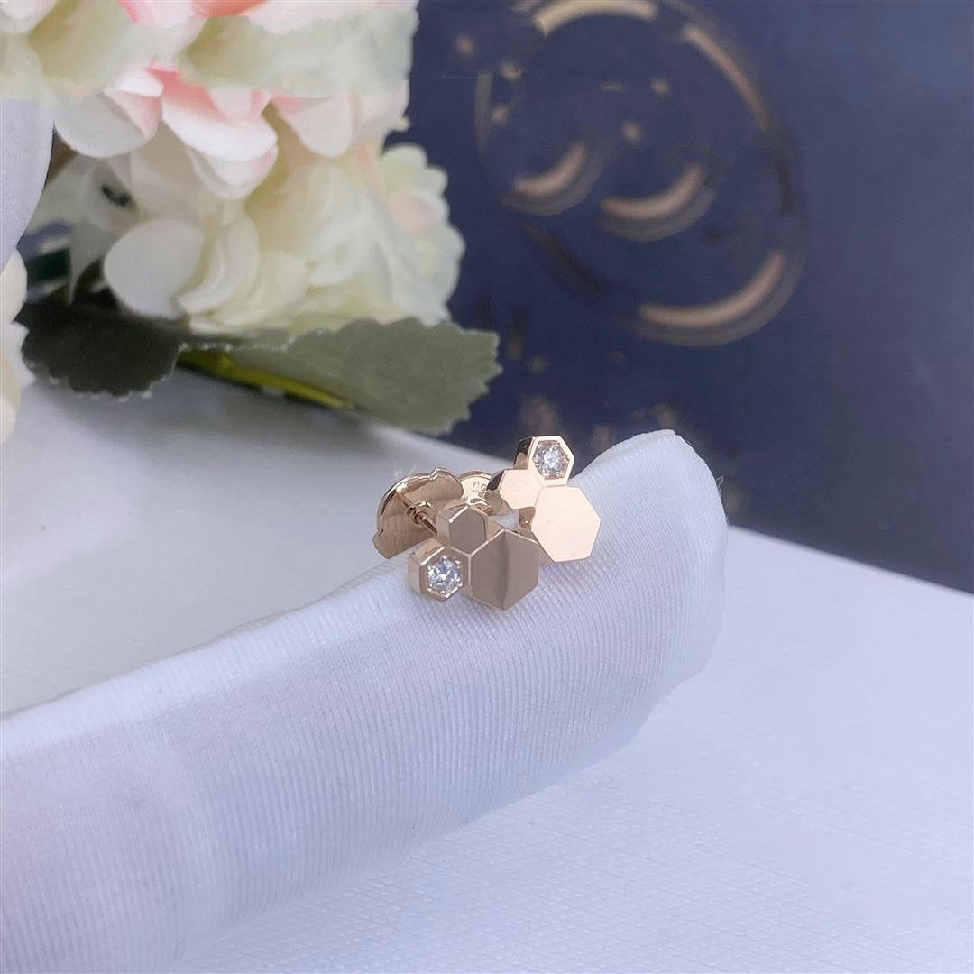 [Jewelicorn]BEE LOVE PINK GOLD DIAMOND EARRINGS