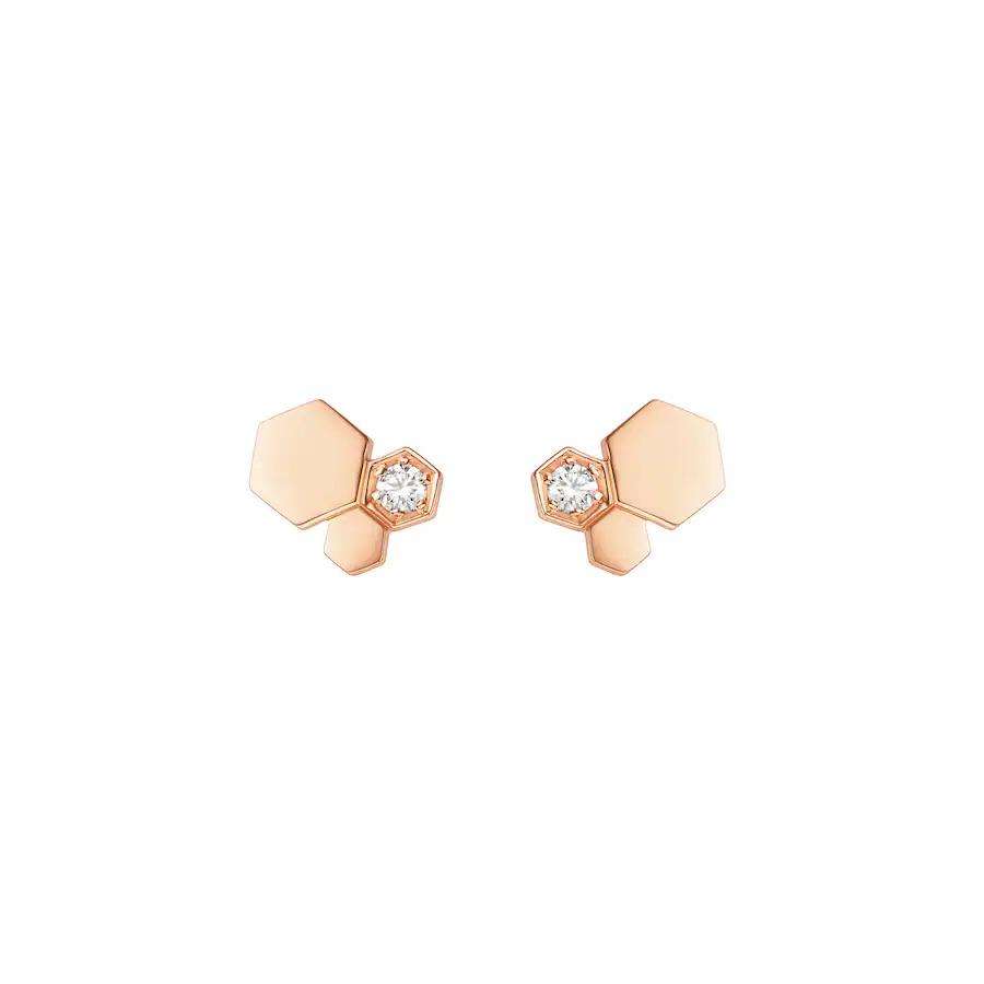 [Jewelicorn]BEE LOVE PINK GOLD DIAMOND EARRINGS