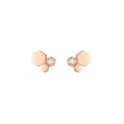 [Jewelicorn]BEE LOVE PINK GOLD DIAMOND EARRINGS