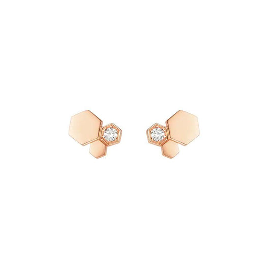 [Jewelicorn]BEE LOVE PINK GOLD DIAMOND EARRINGS