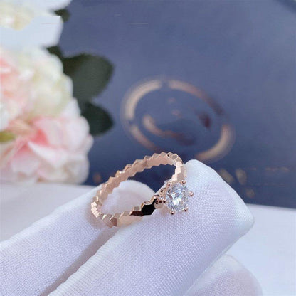 [Jewelicorn]BEE LOVE RING PINK GOLD 1 DIAMOND