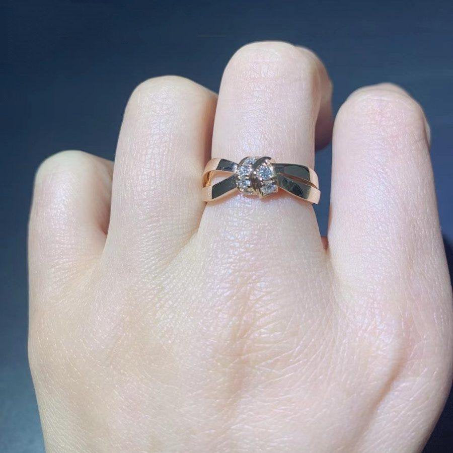 [Jewelicorn]LIENS RING PINK GOLD DIAMOND