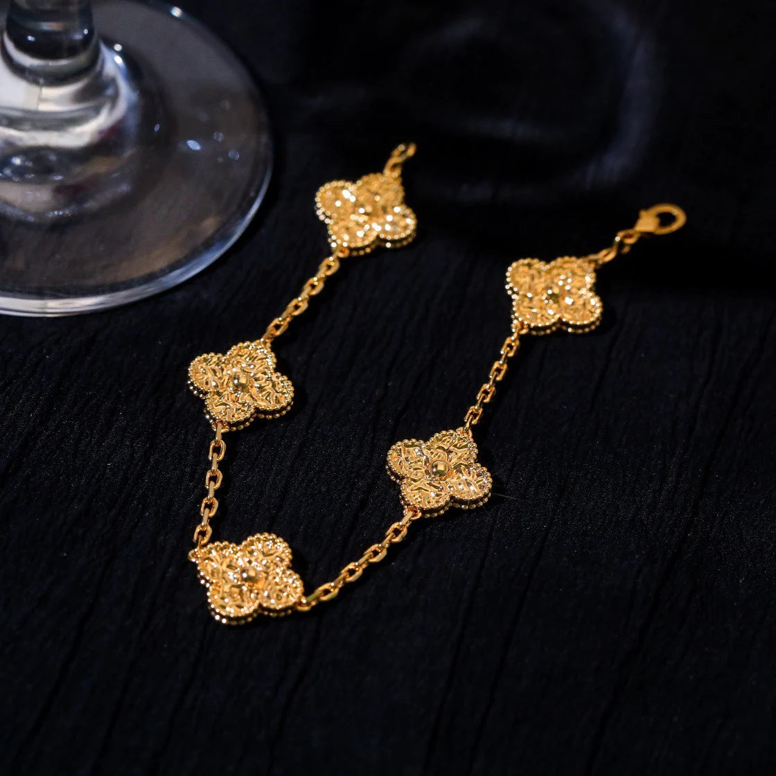 [Jewelicorn]CLOVER 5 MOTIFS BRONZING BRACELET