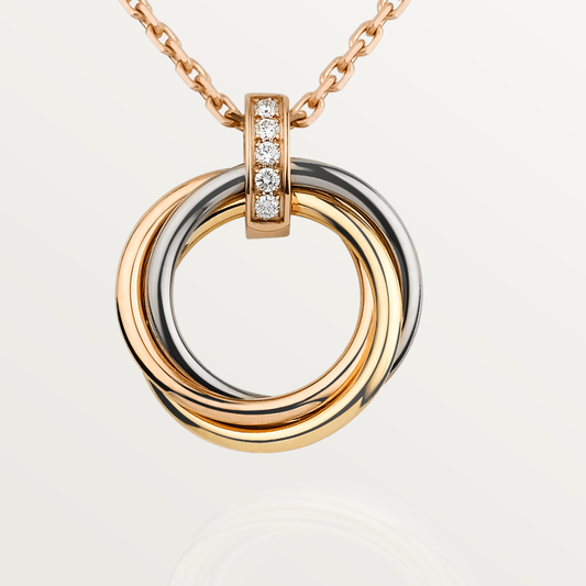 [Jewelicorn]TRINITY NECKLACE GOLD  DIAMONDS
