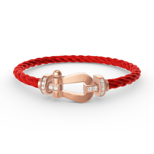 [Jewelicorn]FORCE LARGE HORSESHOE HALF DIAMOND BRACELET ROSE GOLD