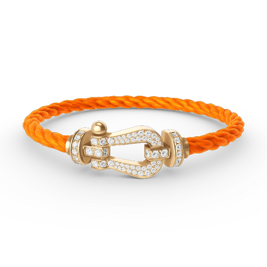 [Jewelicorn]FORCE LARGE HORSESHOE FULL DIAMOND BRACELET GOLD