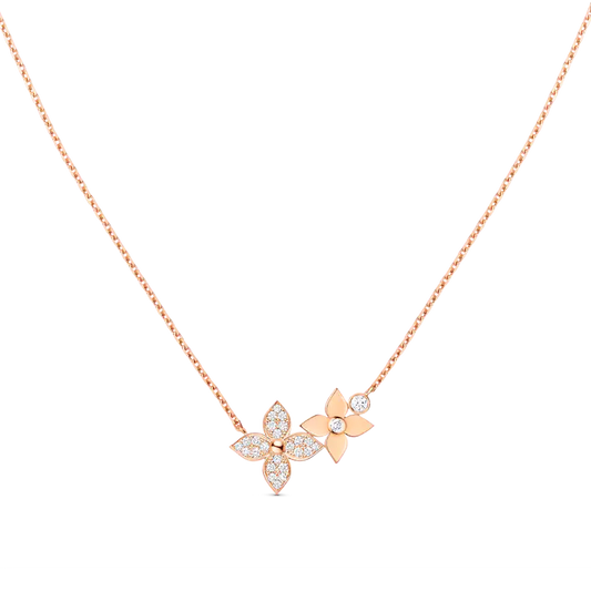 [Jewelicorn]STAR BLOSSOM NECKLACE PINK GOLD DIAMONDS