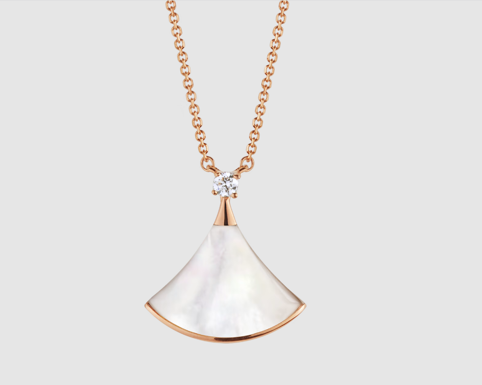 [Jewelicorn]DREAM NECKLACE WHITE MOP PINK GOLD 1 DIAMOND