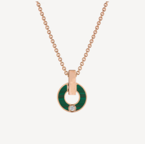 [Jewelicorn]GARI NECKLACE PINK GOLD MALACHITE