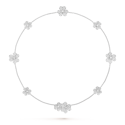 [Jewelicorn]FRIVOLE SILVER 9 FLOWERS NECKLACE