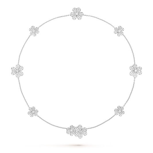 [Jewelicorn]FRIVOLE SILVER 9 FLOWERS NECKLACE