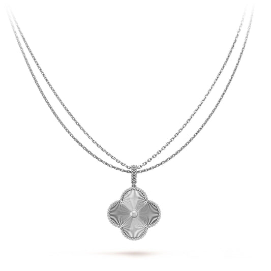[Jewelicorn]CLOVER 25MM SILVER BIG CLOVER NECKLACE