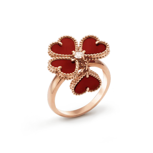 [Jewelicorn]SWEET CLOVER CARNELIAN RING