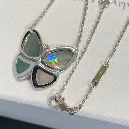 [Jewelicorn]LARGE BUTTERFLY SILVER PENDANT DIAMOND NECKLACE