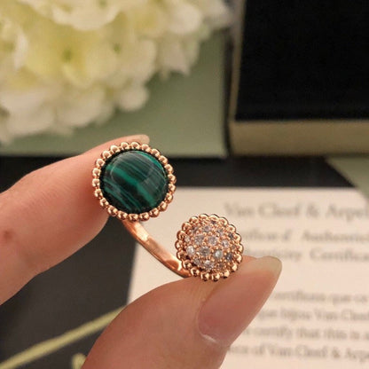 [Jewelicorn]PERLEE COULEURS DIAMOND ROSE GOLD BETWEEN THE FINGER RING