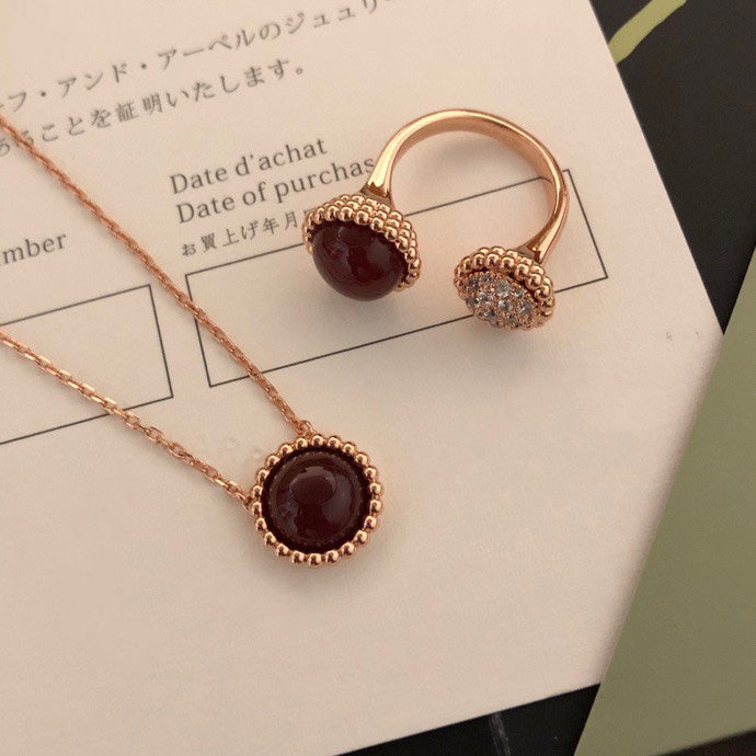 [Jewelicorn]PERLEE COULEURS DIAMOND ROSE GOLD BETWEEN THE FINGER RING